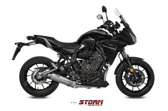 Storm By Mivv Oval RVS Compleet Uitlaatsysteem Met E-keur YAMAHA MT07 TRACER 2016 - 2024