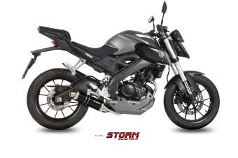 Storm By Mivv GP RVS Black Compleet 1in1 Uitlaatsysteem Met E-keur YAMAHA MT-125 2015 - 2019