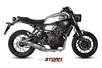 Storm By Mivv Oval RVS Compleet Uitlaatsysteem Met E-keur YAMAHA XSR 700 2016 - 2020