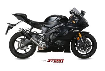 Storm By Mivv GP RVS Black Slip-On Einddemper Met E-keur YAMAHA YZF 600 R6 2017 - 2021