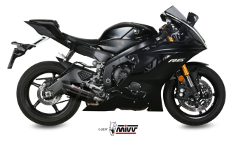 Mivv Suono RVS Black Slip-on Einddemper met E-keur Yamaha YZF 600 R6 2017 > 2021