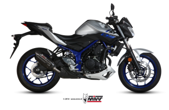 Mivv Suono RVS Black Slip-on Einddemper met E-keur Yamaha MT-03 2016 > 2024