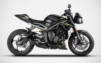 ZARD Conical Titanium Black slip-on Einddemper met E-keur Triumph Street Triple 765 2020 - 2021