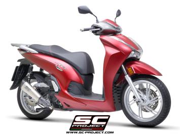 SC-Project S2 Titanium Slip-On Einddemper zonder E-keur HONDA SH350i 2021 - 2024