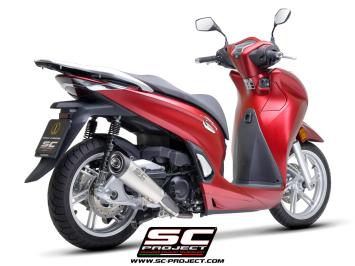 SC-Project S2 Titanium Slip-On Einddemper zonder E-keur HONDA SH350i 2021 - 2024