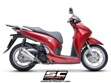 SC-Project S2 Titanium Slip-On Einddemper zonder E-keur HONDA SH350i 2021 - 2024