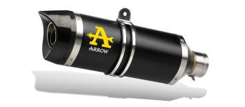 Arrow Thunder Alluminium Volledig uitlaatsysteem incl. Aluminium Black Einddemper en RVS Voorbochten Yamaha MT-07 2021 - 2024