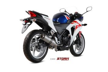 Storm By Mivv Oval RVS Slip-On Einddemper met E-keur HONDA CBR 250 R 2011 - 2014