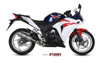 Storm By Mivv Oval RVS Slip-On Einddemper met E-keur HONDA CBR 250 R 2011 - 2014