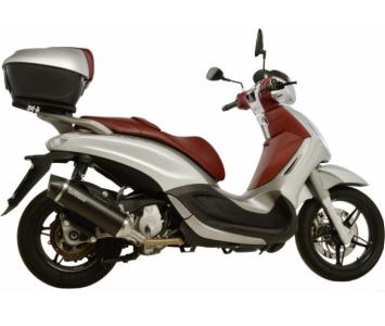 Leovince Nero RVS Slip-on Einddemper met E-keur PIAGGIO BEVERLY 350 SPORT Touring 2011 - 2016