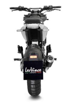 Leovince LV-10 RVS Edition Black Einddemper zonder E-keur Husqvarna Svartpilen 125 2021 - 2023