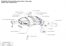 Akrapovic Slip-on Line Titanium Einddemper met E-keur Kawasaki ZX-6 R 2007 - 2008