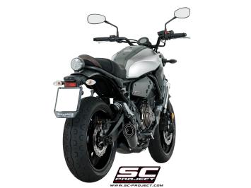 SC-Project Volledig 2-1 RVS Uitlaatsysteem Met S1 Titanium Matt Black Einddemper Euro4 Gekeurd YAMAHA XSR 700 2016 - 2020