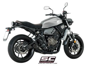 SC-Project Volledig 2-1 RVS Uitlaatsysteem Met S1 Titanium Matt Black Einddemper Euro4 Gekeurd YAMAHA XSR 700 2016 - 2020