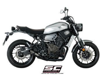 SC-Project Volledig 2-1 RVS Uitlaatsysteem Met S1 Titanium Matt Black Einddemper Euro4 Gekeurd YAMAHA XSR 700 2016 - 2020