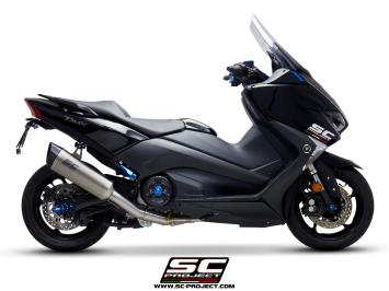 SC-Project Volledig 2-1 RVS Uitlaatsysteem Met SC1-R Titanium Einddemper Euro4 Gekeurd YAMAHA T-MAX 530 / SX / DX / SX SPORT 2017 - 2019