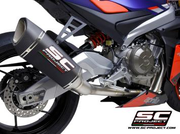 SC-Project Volledig 2-1 Trofeo Titanium Uitlaatsysteem Met SC1-R Carbon Einddemper Zonder E-keur APRILIA RS 660 2020 - 2024