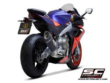 SC-Project Volledig 2-1 Trofeo Titanium Uitlaatsysteem Met SC1-R Carbon Einddemper Zonder E-keur APRILIA RS 660 2020 - 2024