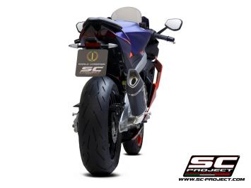 SC-Project Volledig 2-1 Trofeo Titanium Uitlaatsysteem Met SC1-R Carbon Einddemper Zonder E-keur APRILIA RS 660 2020 - 2024