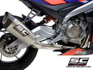 SC-Project Volledig 2-1 Trofeo Titanium Uitlaatsysteem Met SC1-R Titanium Einddemper Zonder E-keur APRILIA RS 660 2020 - 2024