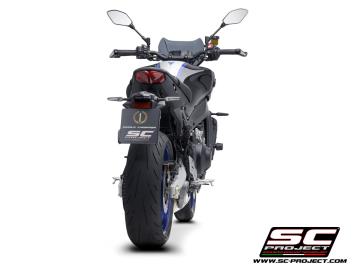 SC-Project Volledig 3-1 RVS Matt Black Uitlaatsysteem Met STR-1 Einddemper Euro5 Gekeurd YAMAHA MT-09 2021 - 2023