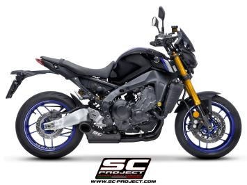 SC-Project Volledig 3-1 RVS Matt Black Uitlaatsysteem Met STR-1 Einddemper Euro5 Gekeurd YAMAHA MT-09 2021 - 2023