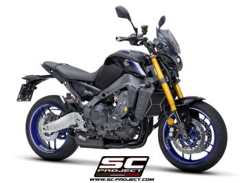 SC-Project Volledig 3-1 RVS Matt Black Uitlaatsysteem Met STR-1 Einddemper Euro5 Gekeurd YAMAHA MT-09 2021 - 2023