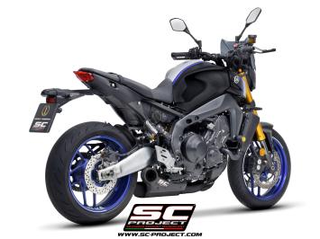 SC-Project Volledig 3-1 RVS Matt Black Uitlaatsysteem Met STR-1 Einddemper Euro5 Gekeurd YAMAHA MT-09 2021 - 2023