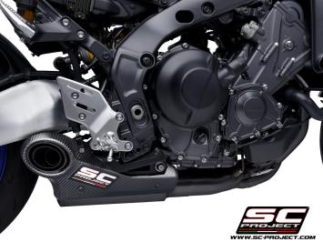 SC-Project Volledig 3-1 RVS Matt Black Uitlaatsysteem Met STR-1 Einddemper Euro5 Gekeurd YAMAHA MT-09 2021 - 2023