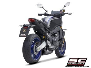 SC-Project Volledig 3-1 RVS Matt Black Uitlaatsysteem Met STR-1 Einddemper Euro5 Gekeurd YAMAHA MT-09 2021 - 2023