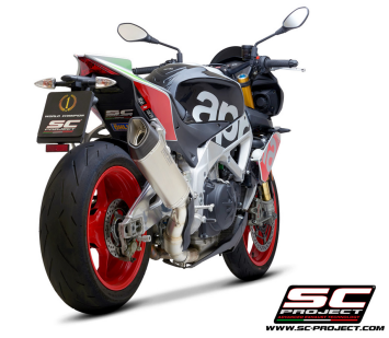 SC-Project SC1-R Titanium Slip-On Einddemper met E-keur APRILIA TUONO V4 1100 / FACTORY / RR 2017 - 2020