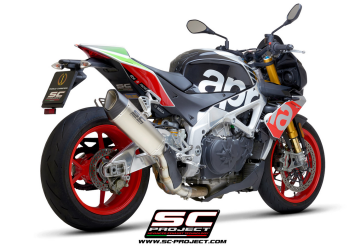 SC-Project SC1-R Titanium Slip-On Einddemper met E-keur APRILIA TUONO V4 1100 / FACTORY / RR 2017 - 2020