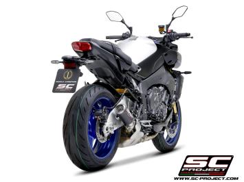 SC-Project CR-T Carbon With Stoneguard Grid Slip-On Einddemper Euro5 Gekeurd YAMAHA MT-10 2022 - 2024