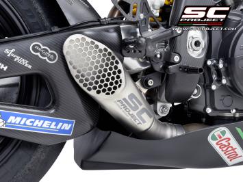 SC-Project GP-22 Titanium Slip-On Einddemper Zonder E-keur APRILIA RSV4 / FACTORY 2021 - 2024