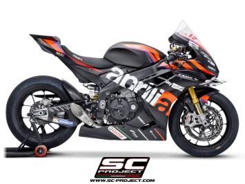 SC-Project GP-22 Titanium Slip-On Einddemper Zonder E-keur APRILIA RSV4 / FACTORY 2021 - 2024