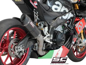 SC-Project Oval Carbon Slip-On Einddemper Zonder E-keur APRILIA RSV4 / RF / RR 2015 - 2016