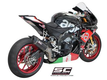 SC-Project Oval Carbon Slip-On Einddemper Zonder E-keur APRILIA RSV4 / RF / RR 2015 - 2016