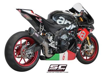 SC-Project Oval Carbon Slip-On Einddemper Zonder E-keur APRILIA RSV4 / RF / RR 2015 - 2016