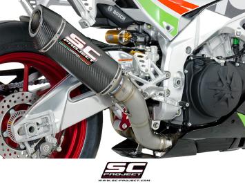 SC-Project Oval Carbon Slip-On Einddemper Zonder E-keur APRILIA RSV4 / RF / RR 2017