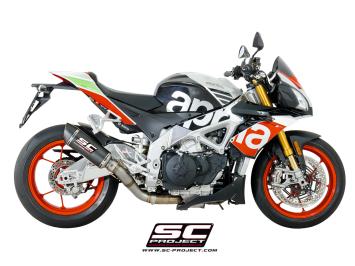 SC-Project Oval Carbon Slip-On Einddemper Zonder E-keur APRILIA TUONO V4 1100 / FACTORY / RR 2017 - 2020