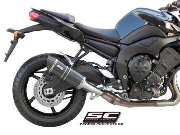 SC-Project Oval Carbon Slip-On Einddemper Met E-keur YAMAHA FZ8 / FAZER 2010 - 2016