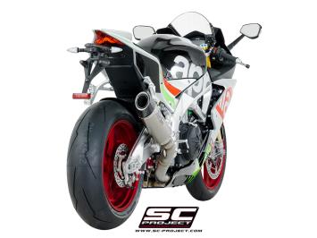 SC-Project Oval Titanium Slip-On Einddemper Zonder E-keur APRILIA RSV4 / RF / RR 2017