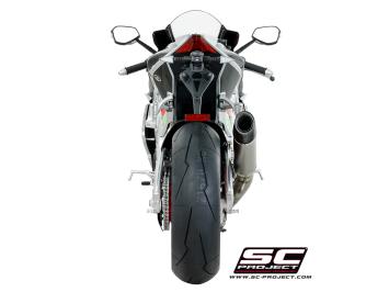 SC-Project Oval Titanium Slip-On Einddemper Zonder E-keur APRILIA RSV4 / RF / RR 2017