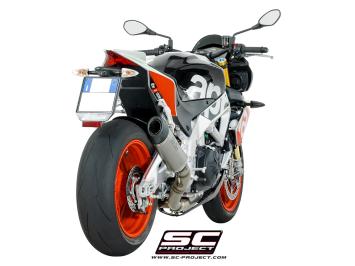 SC-Project Oval Titanium Slip-On Einddemper Zonder E-keur APRILIA TUONO V4 1100 / FACTORY / RR 2017 - 2020