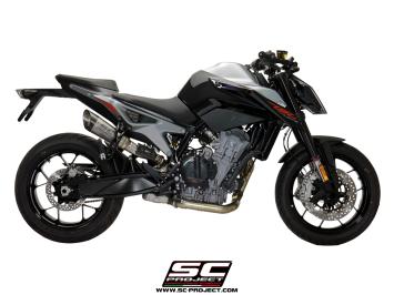 SC-Project S1 Titanium Slip-On Einddemper Zonder E-keur KTM 790 DUKE 2018 - 2020
