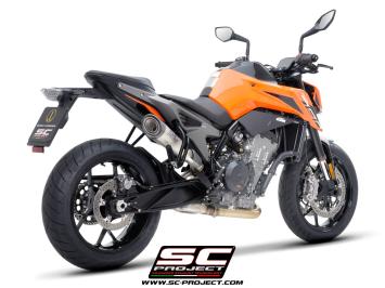 SC-Project S1 Titanium Slip-On Einddemper Zonder E-keur KTM 790 DUKE 2023 - 2024