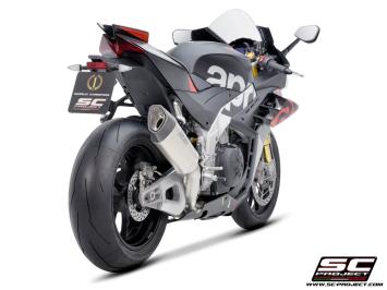 SC-Project SC1-R Titanium 250MM Slip-On Einddemper Zonder E-keur APRILIA RSV4 / FACTORY 2021 - 2024