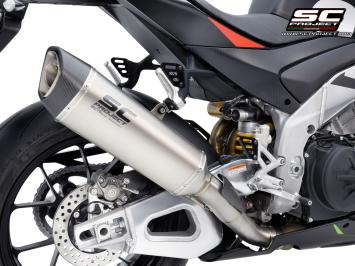 SC-Project SC1-R Titanium 350MM Slip-On Einddemper Zonder E-keur APRILIA RSV4 / FACTORY 2021 - 2024