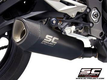 SC-Project SC1-R Titanium Matt Black Slip-On Einddemper Euro5 Gekeurd TRIUMPH STREET TRIPLE 765 S / R / RS 2020 - 2022