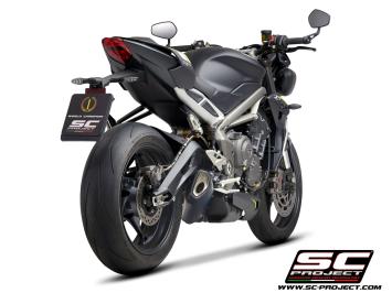 SC-Project SC1-R Titanium Matt Black Slip-On Einddemper Euro5 Gekeurd TRIUMPH STREET TRIPLE 765 S / R / RS 2020 - 2022